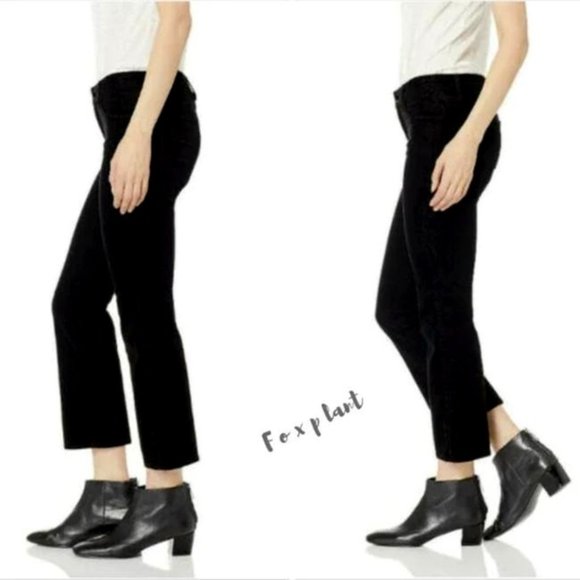 J BRAND Selena Mid-Rise Bootcut Black Stretch Denim Cropped Capri - Picture 3 of 16